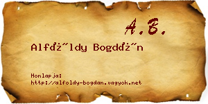 Alföldy Bogdán névjegykártya